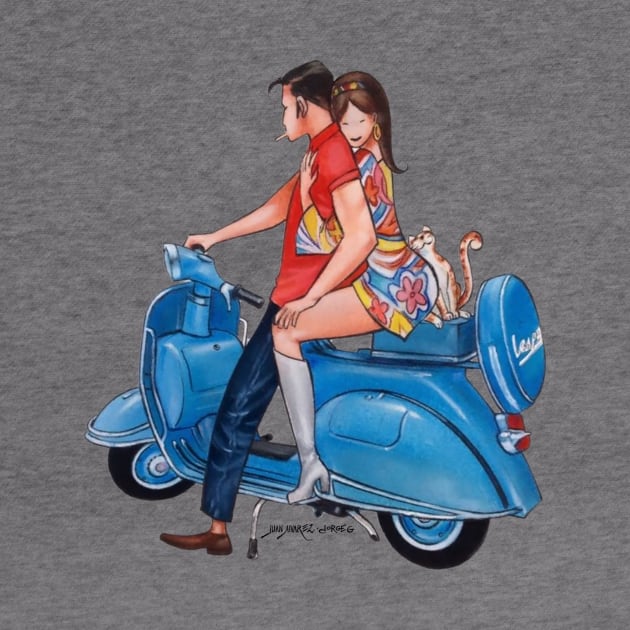 Vespa Couple by Juan Alvarez & Jorge Gomez Shop